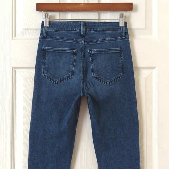 Paige Hoxton Classic Medium Wash High Waisted Ankle Cropped Skinny Jeans 24 - Picture 5 of 14
